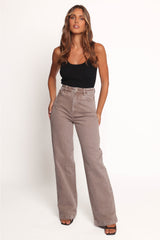 Abrand 94 High Wide Jeans - Mushroom