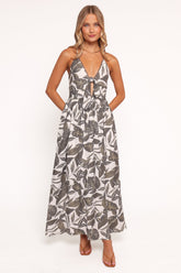 Bray Midi Dress - Vineyard Green