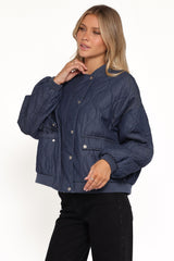 Keah Quilted Jacket - Navy