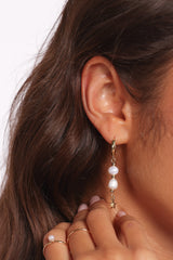 Belize Earrings - Gold/Pearl