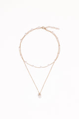 Corinna Necklace - Gold/Pearl