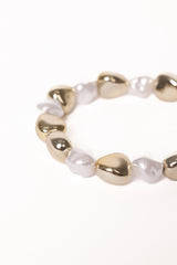 Phoenix Bracelet - Gold/Pearl
