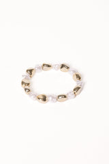 Phoenix Bracelet - Gold/Pearl