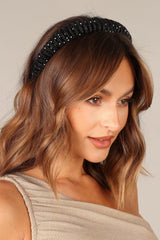 Vera Embellished Headband - Black