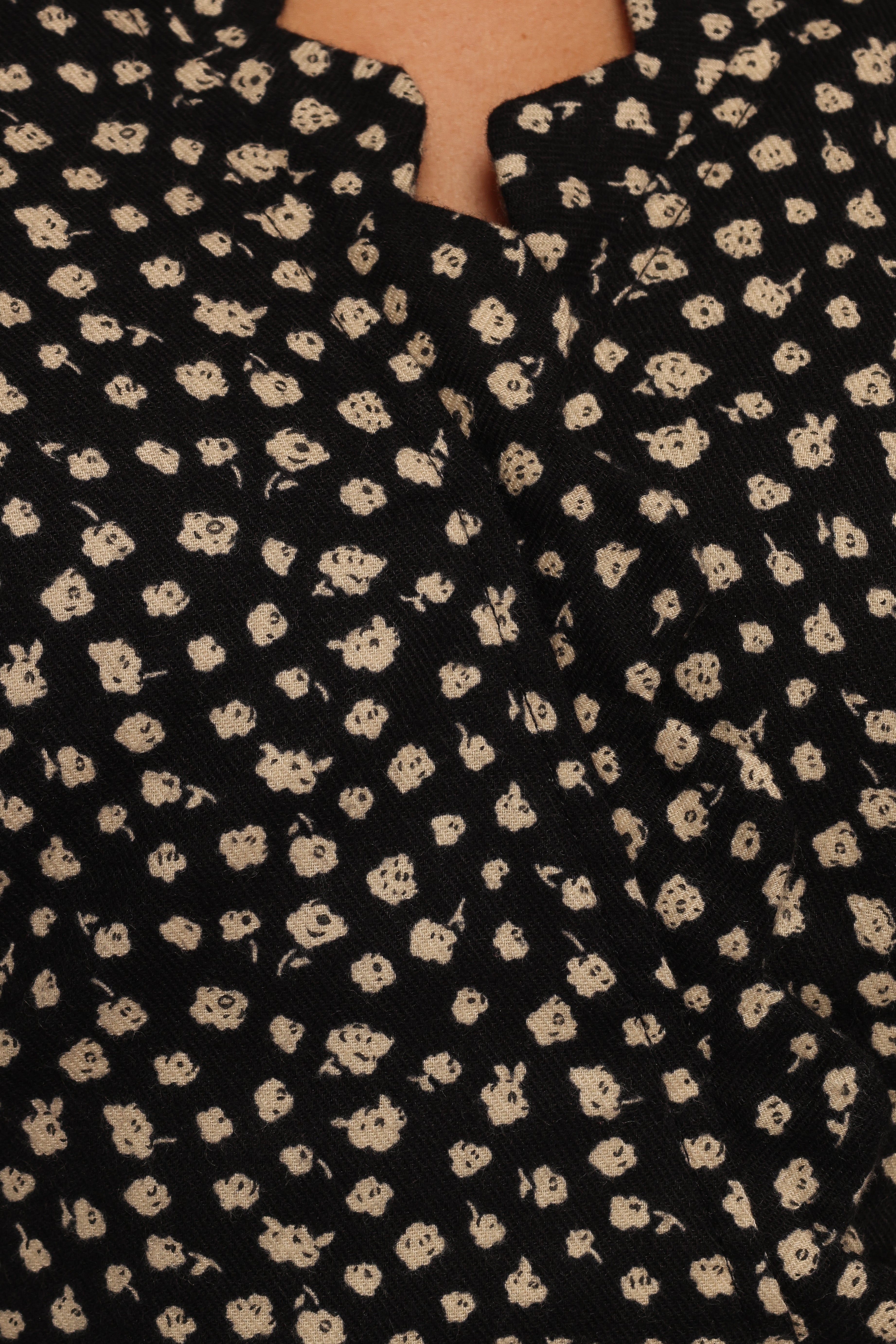 Chelsey Mini Dress - Black/Cream Floral
