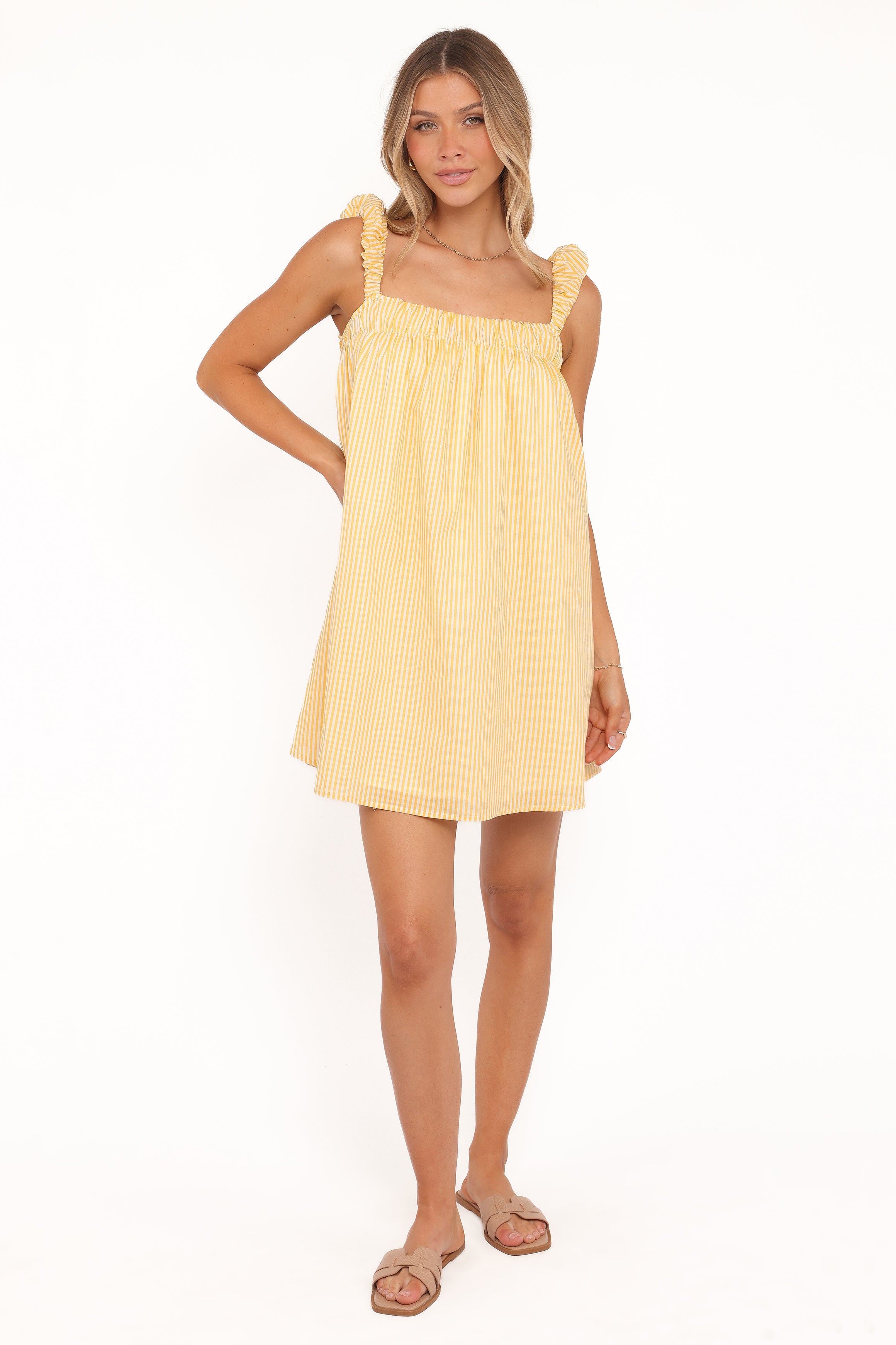 Helia Mini Dress - Mango Stripe