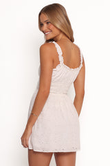 Janessa Mini Dress - Cream Floral