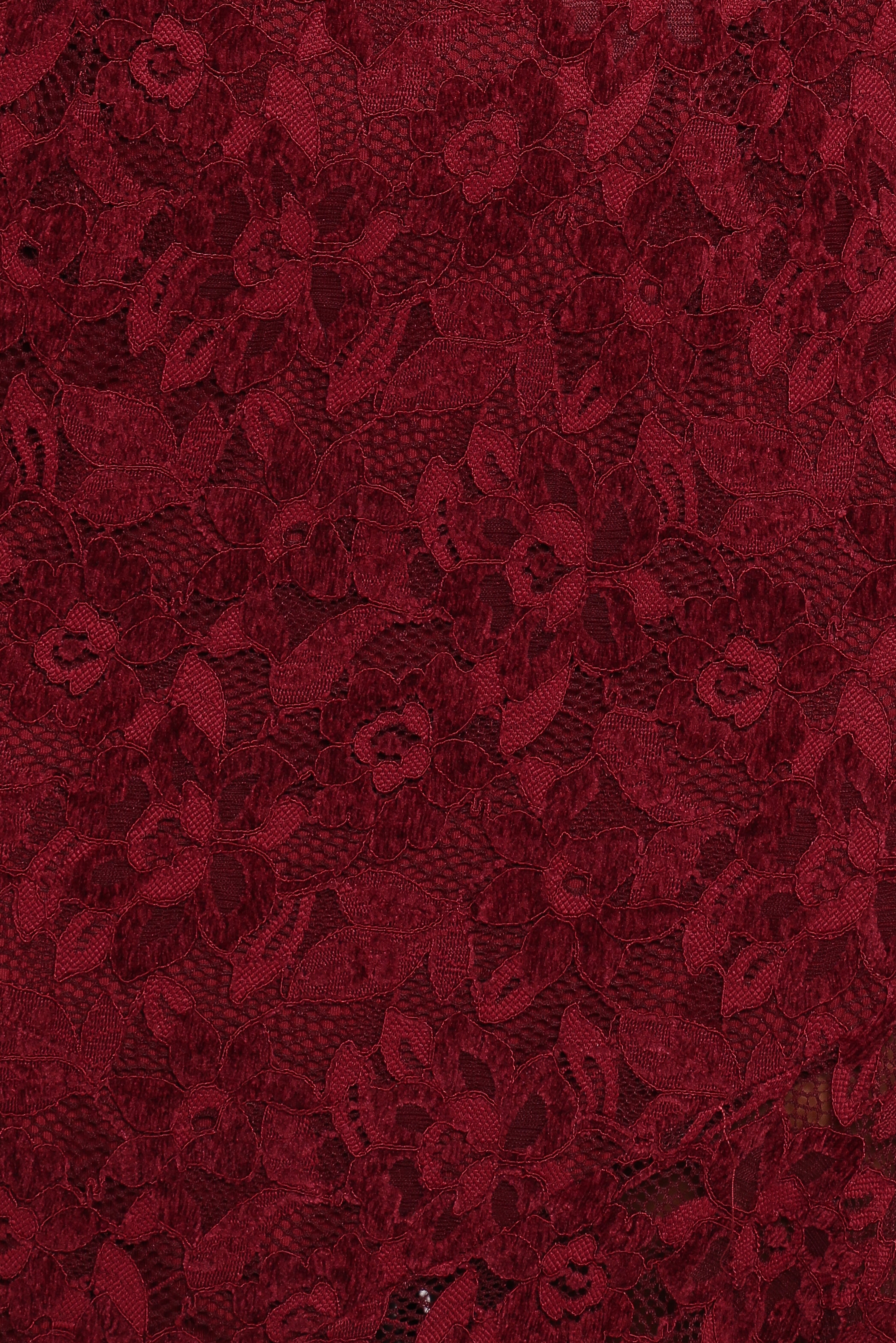 Lorde Midi Dress - Burgundy Lace