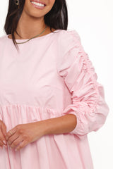 Micaela Long Sleeve Mini Dress - Pink