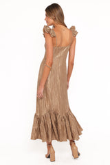 Romola Midi Dress - Bronze