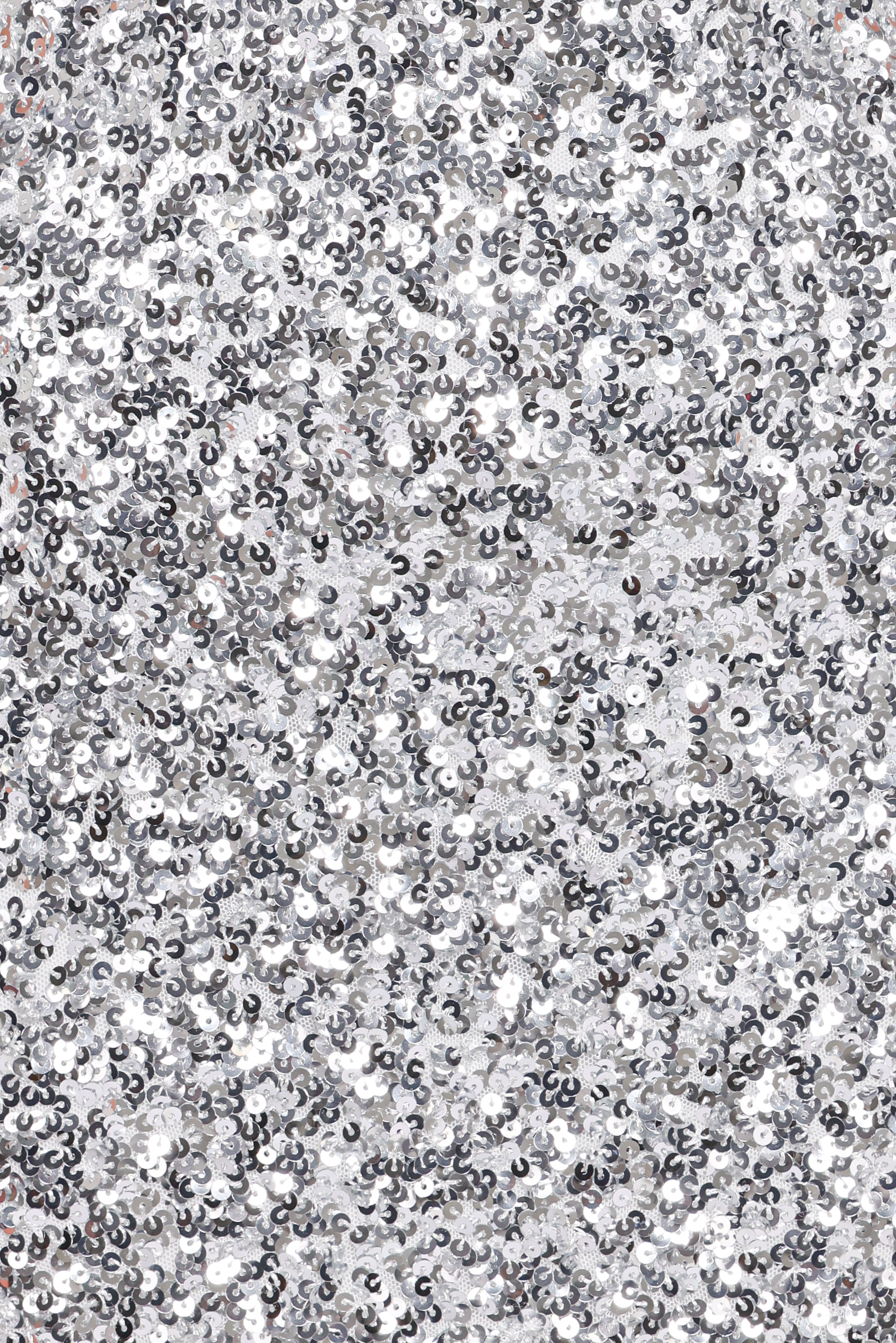 Tory Off Shoulder Sequin Mini Dress - Silver