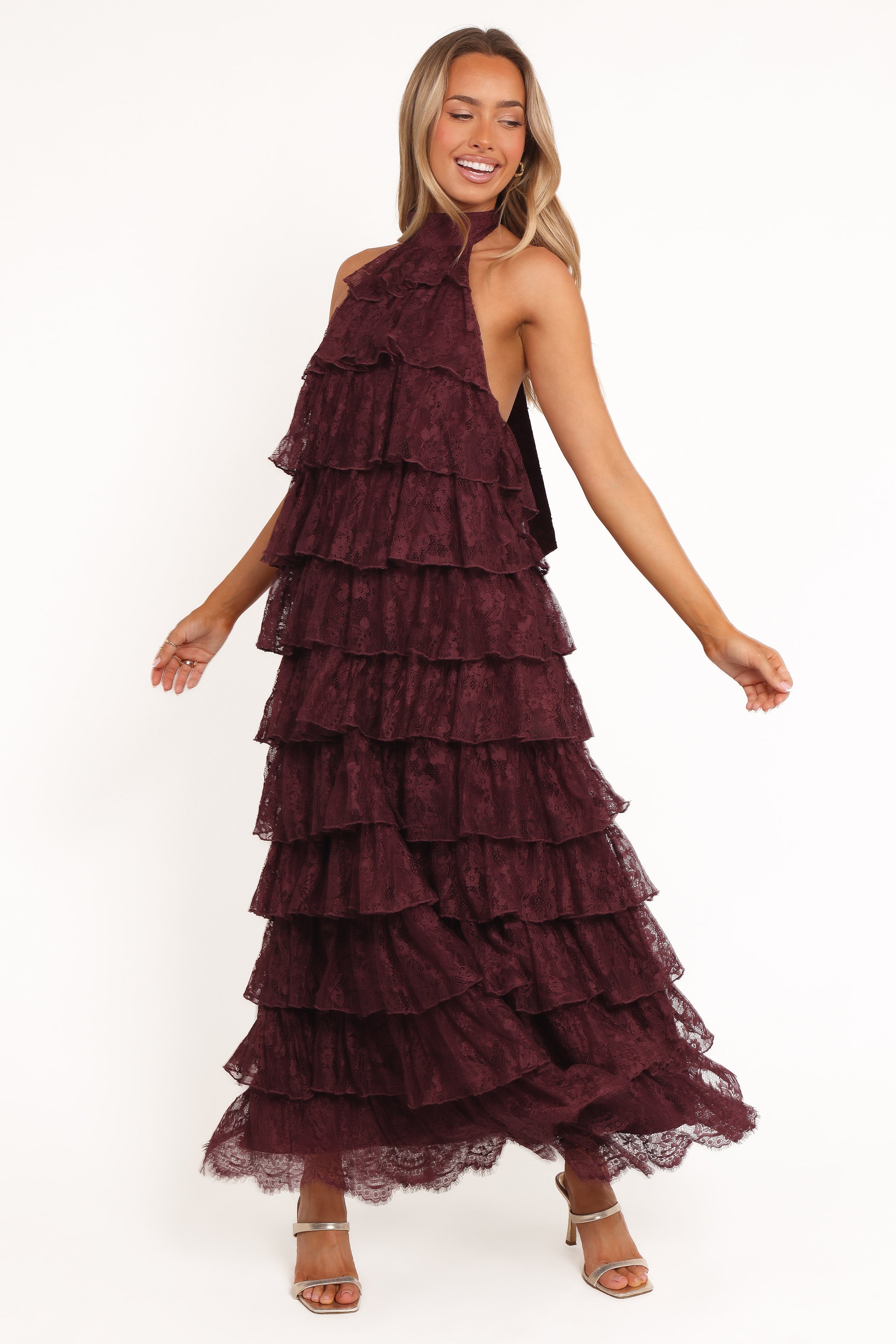 Zoella Maxi Dress - Cherry Lace