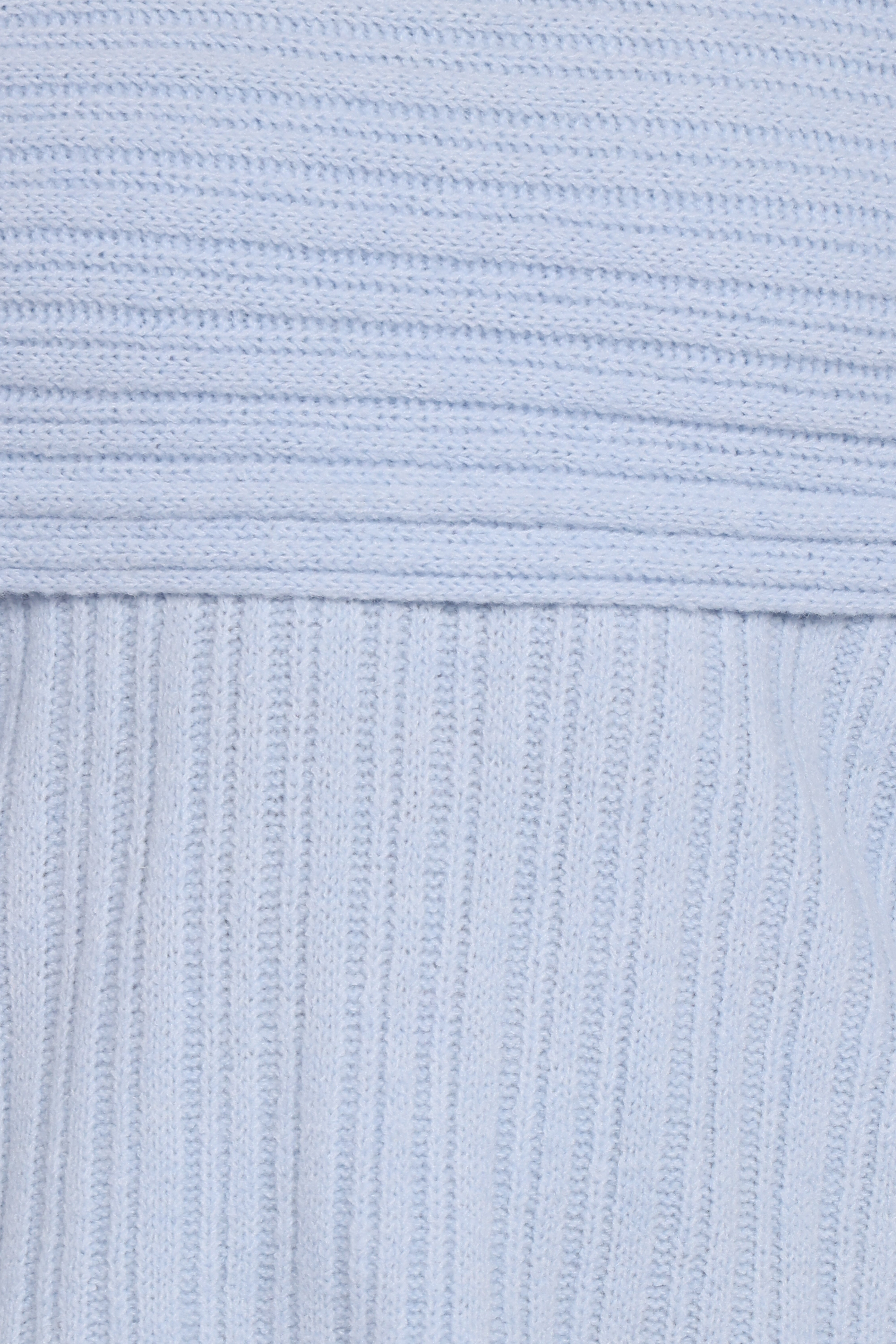 Kenny Off Shoulder Knit Sweater - Pale Blue