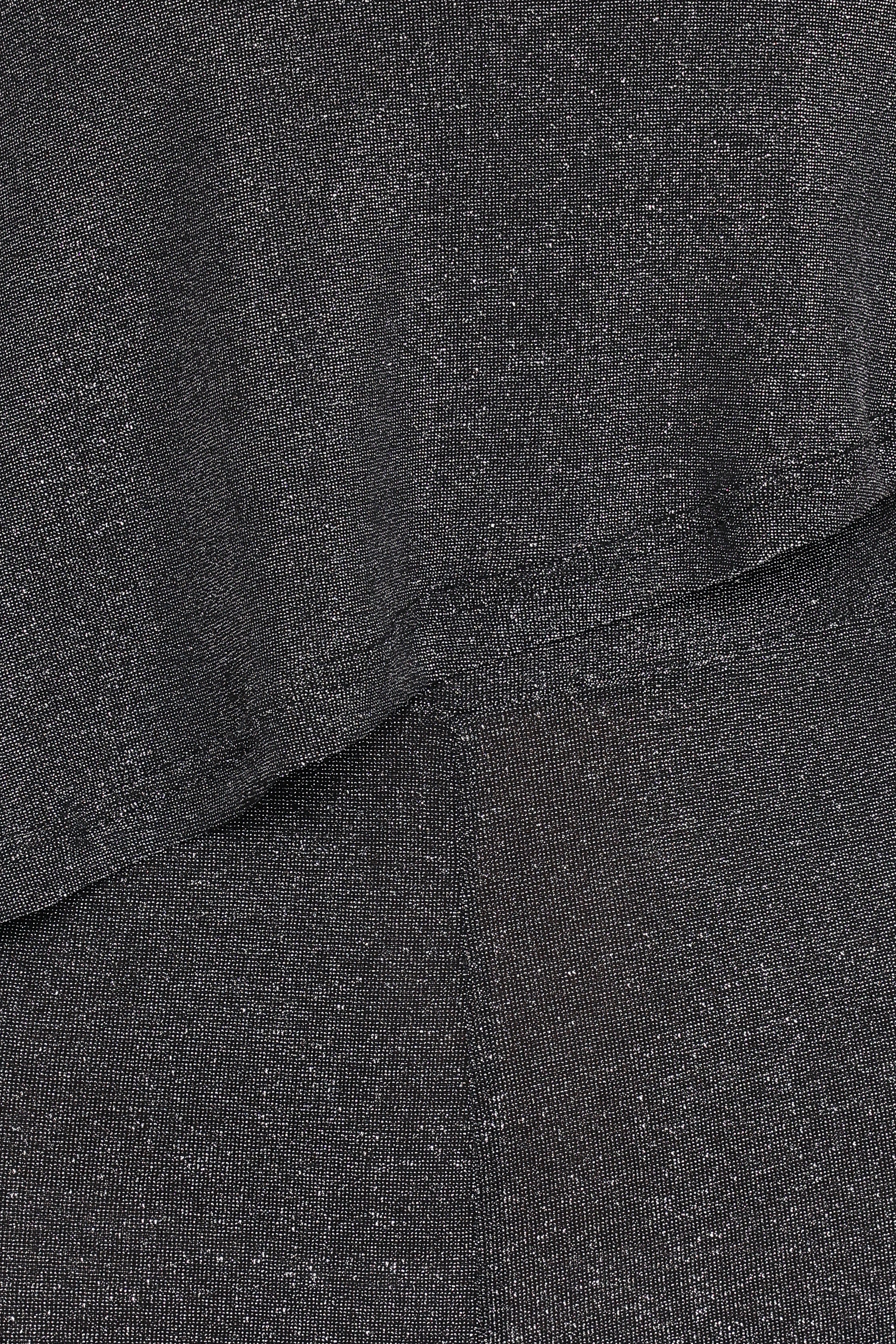 Anna One Shoulder Lurex Jumpsuit - Black Silver