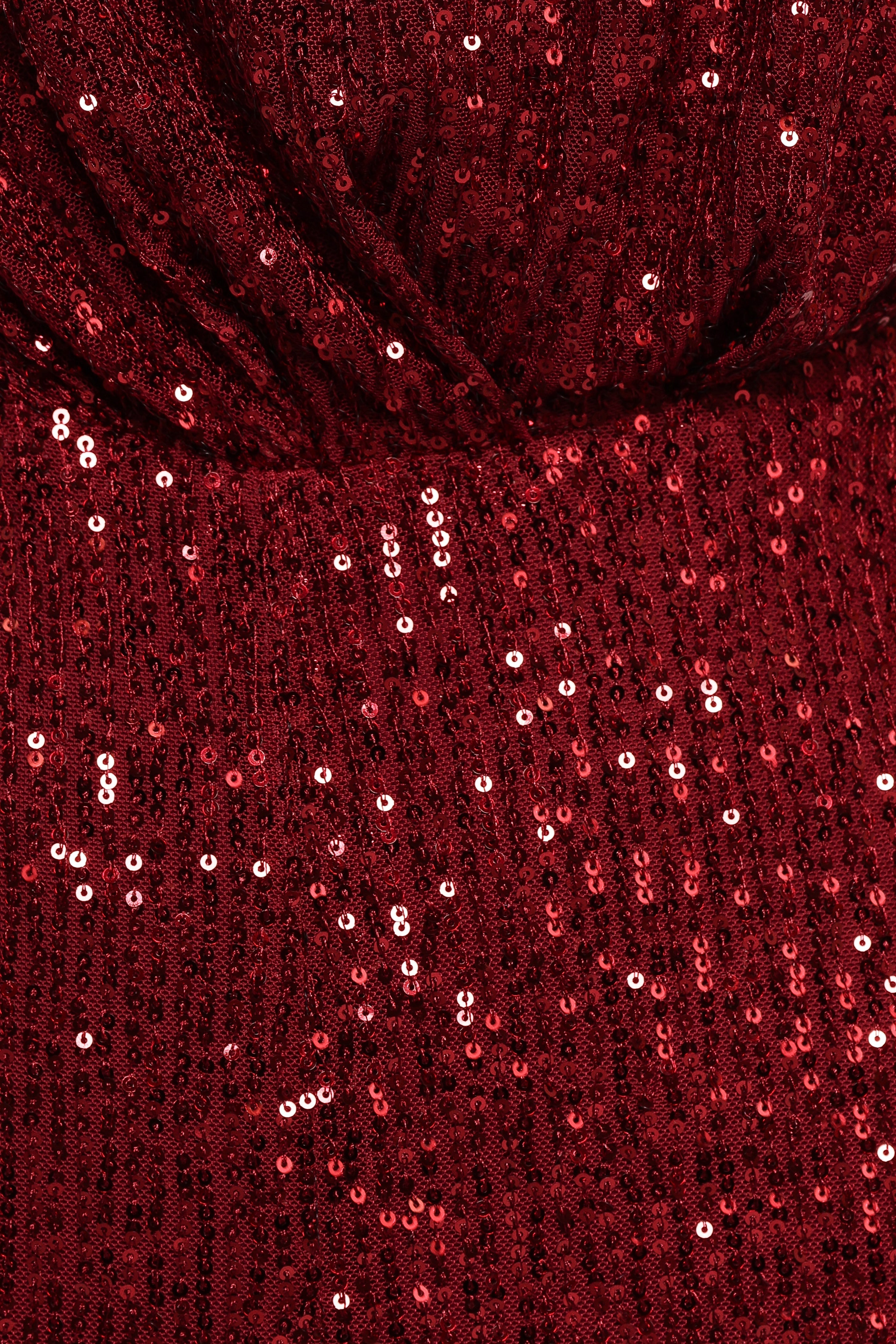 Khianna Sequin One Shoulder Jumpsuit - Red