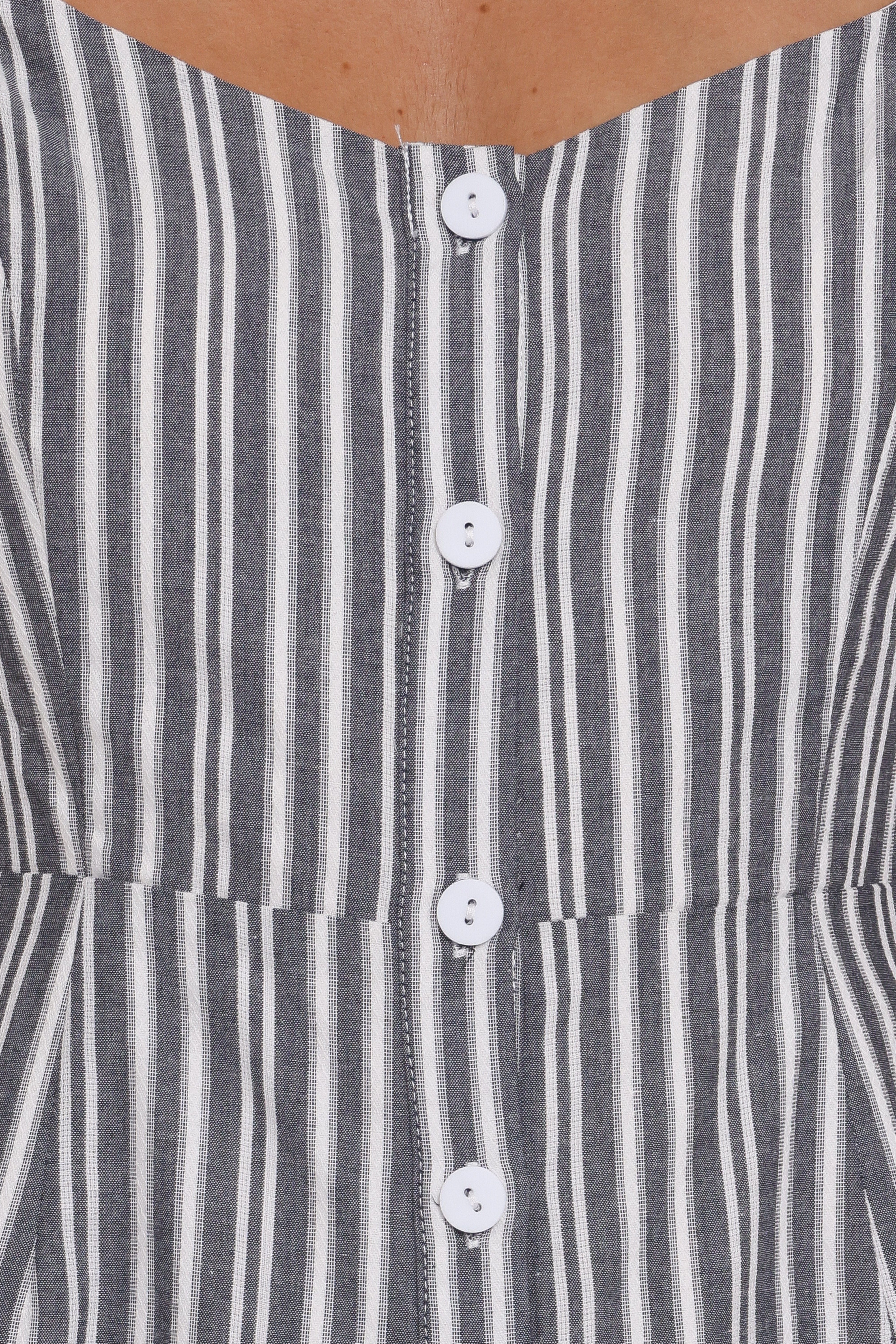 Reesa Romper - Smoke Stripe