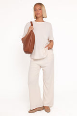 Granger Knit Pant Set - Cream