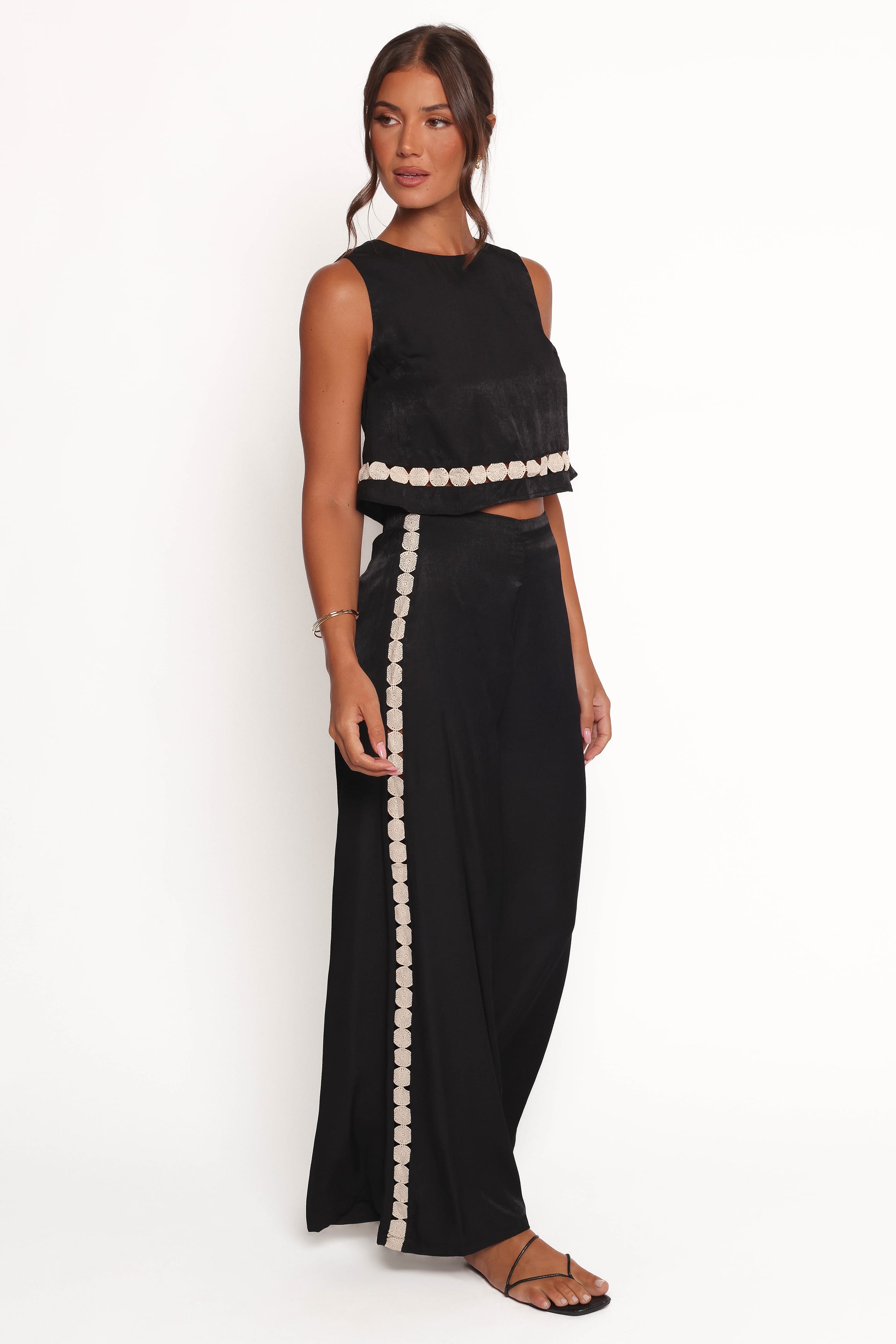 Margarete Pant Set - Black Cream