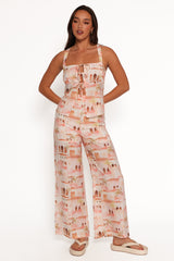 Aemma Top - Tan Print