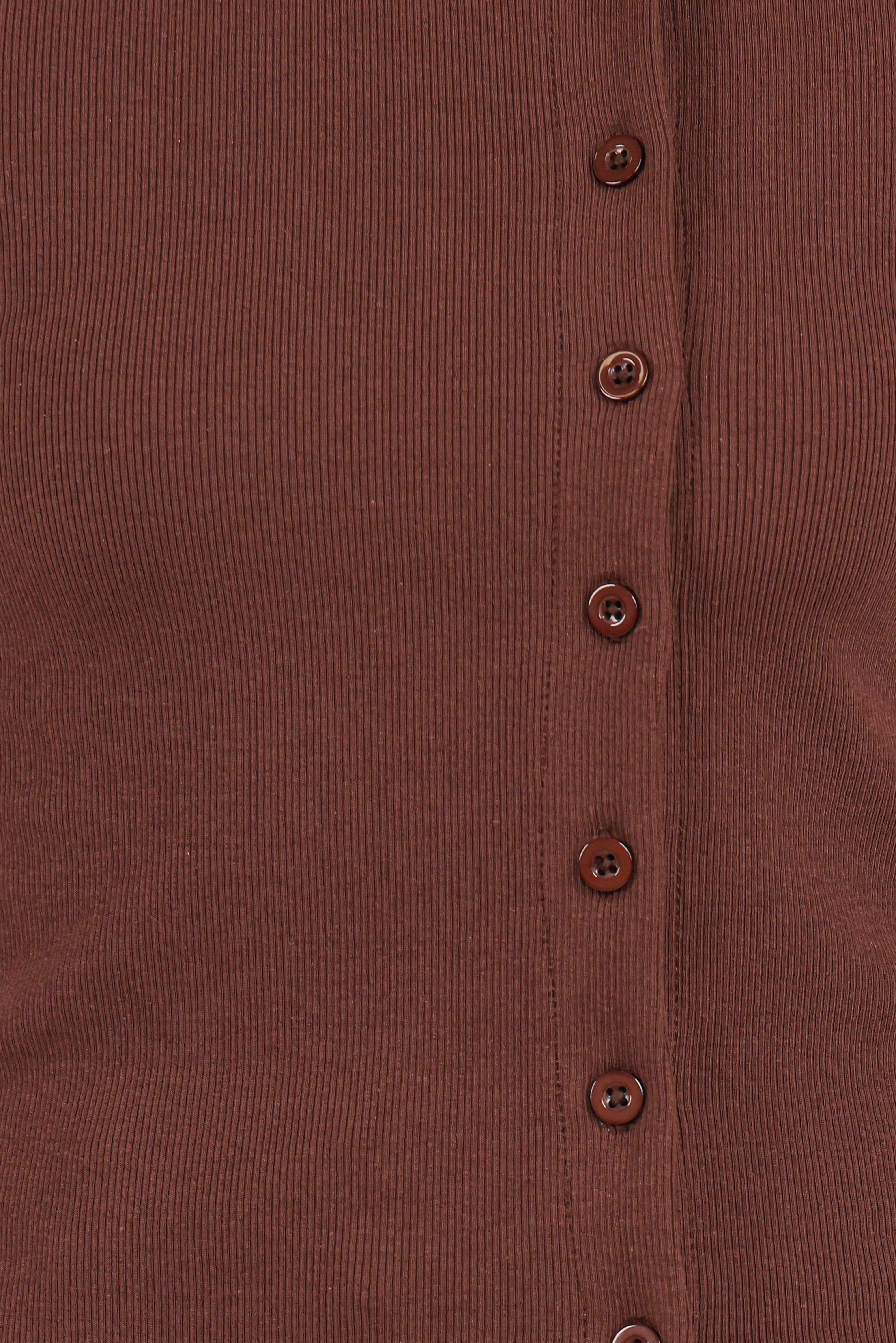 Cass Long Sleeve Top - Chocolate Brown