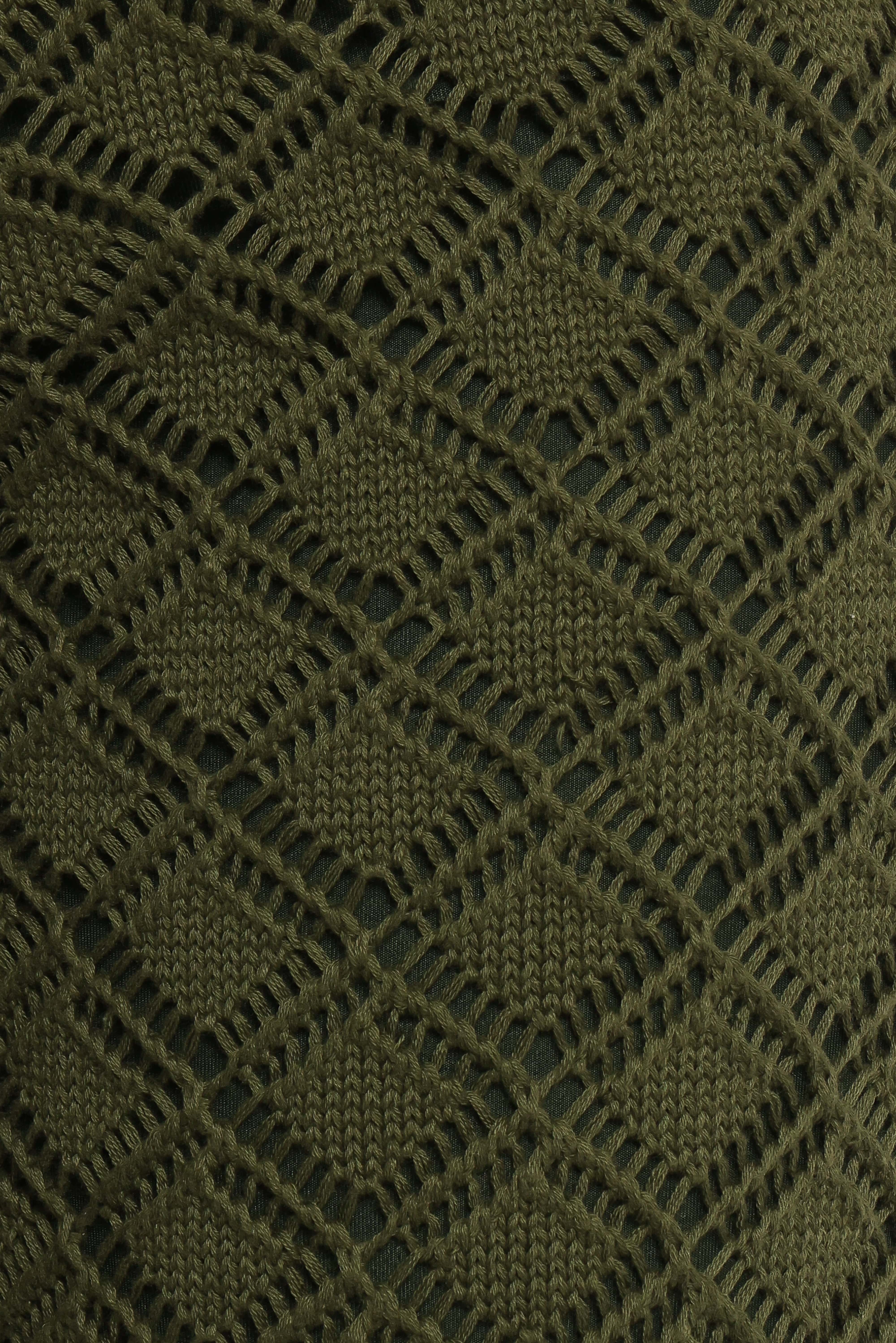 Sable Textured Knit Top - Olive